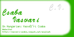 csaba vasvari business card